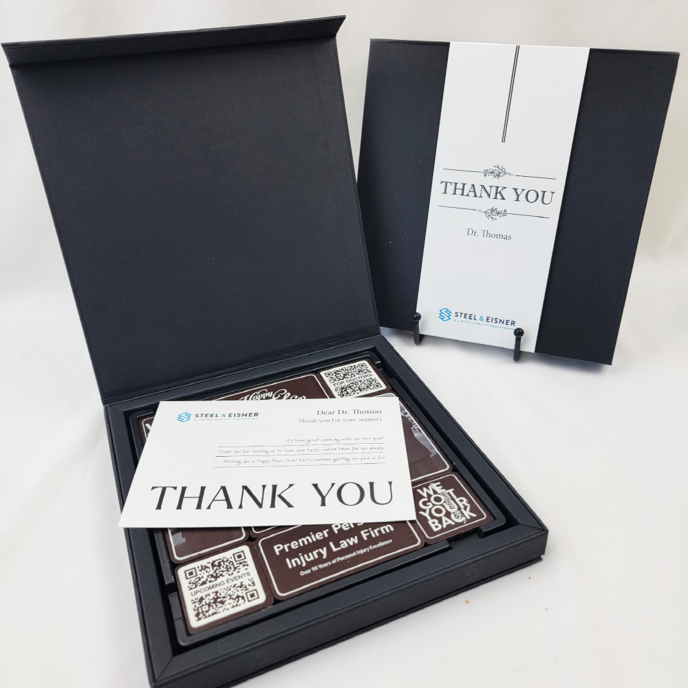 4X4 Layout Chocolate Ensemble Personalized Packaging
